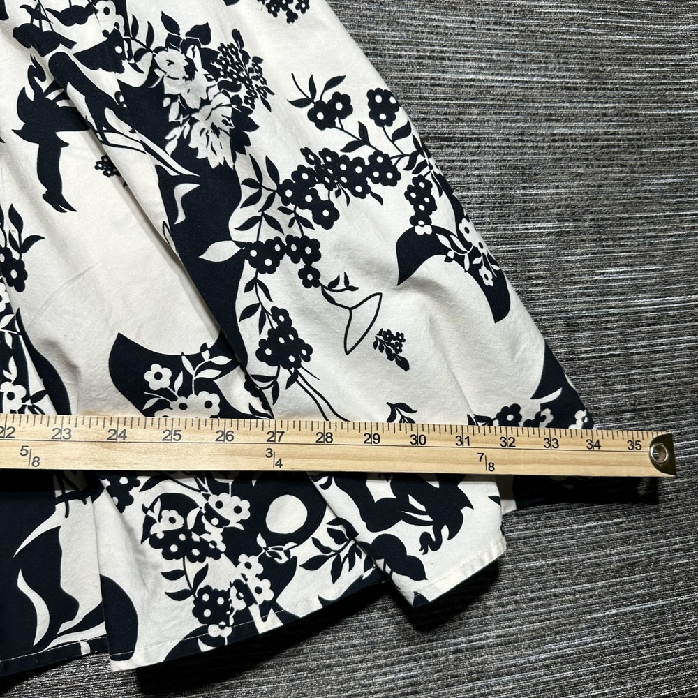LunaChix Skirt Women Medium White Black Floral A-Line Flare Vintage Made in USA - Picture 9 of 16